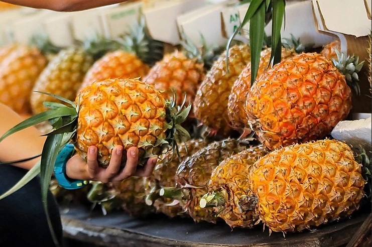 Buy pineapple and cheese at the local market – Mercado da Graça
